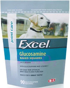 Excel Glucosamine Baked Squares Dog Supplement 90 ct