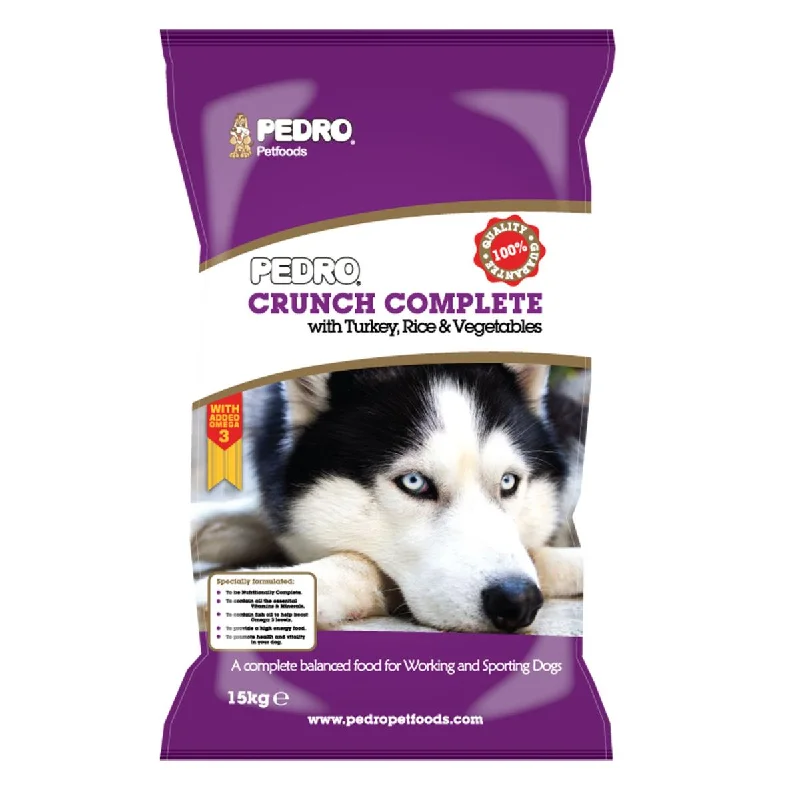 Pedro | Dry Working Dog Food | Crunch Complete with Turkey, Rice & Vegetables - 15kg