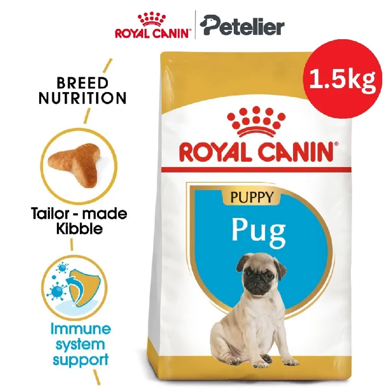 Royal Canin Pug Puppy 1.5kg Dry Dog Food - Breed Health Nutrition